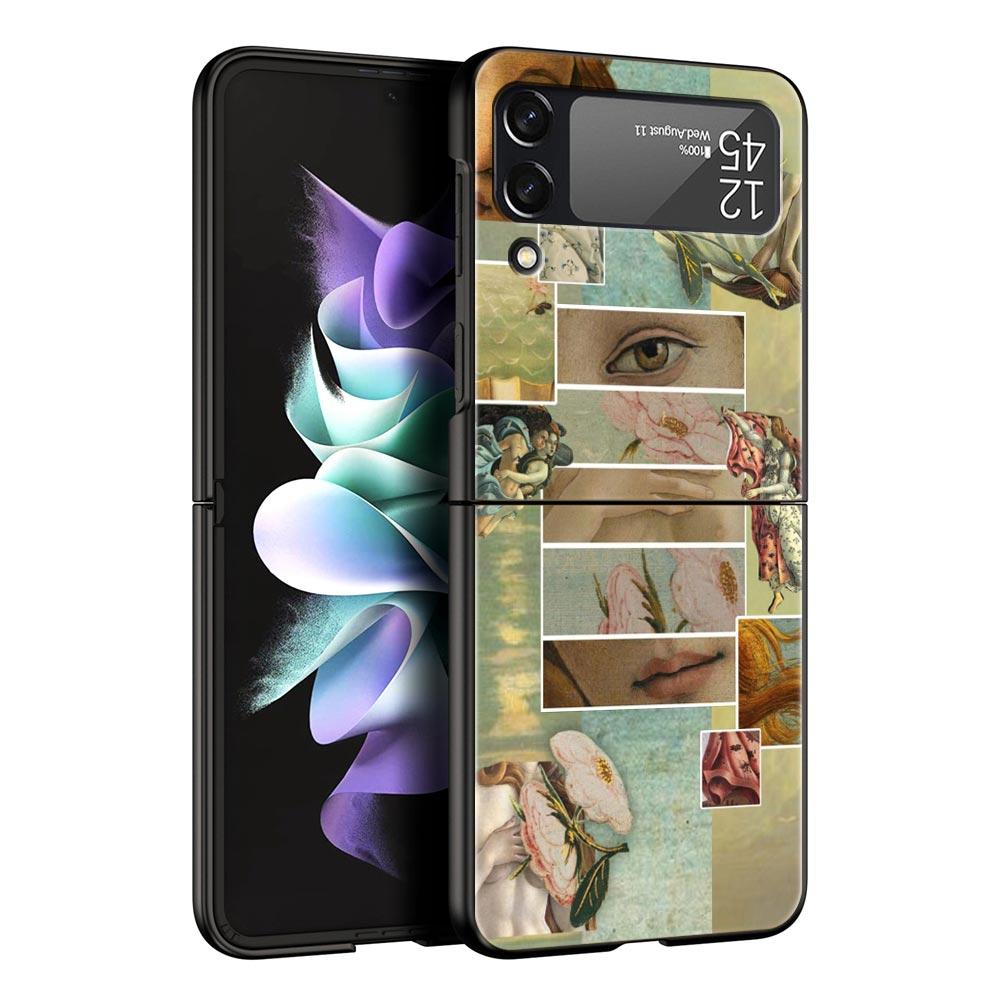 ART esthetische collage Venus Telefoonhoesje Voor Samsung Galaxy Z Flip3 Flip4 Flip5 Hoesje Shell Voor Z Flip 3 4 5 6 7 Harde Vouwbare Cover