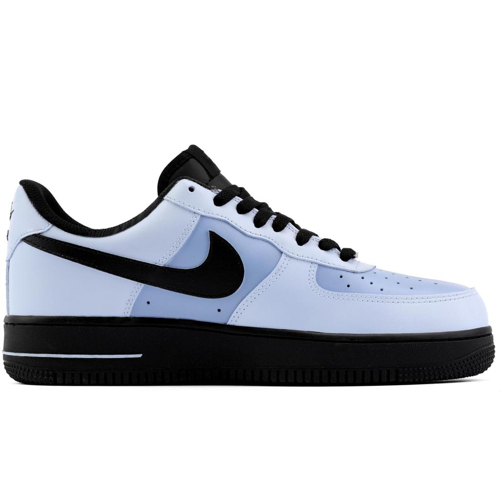 Nike Air Force 1 Abrasion Resistant Height Increasing Low Top Skateboard Shoes Unisex Blue Black CW2288-001(Team975-)