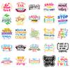 50 New Product Motivational Text Stickers English Short Sentences Personalized Text Slogans Decorative Water Cup Stickers