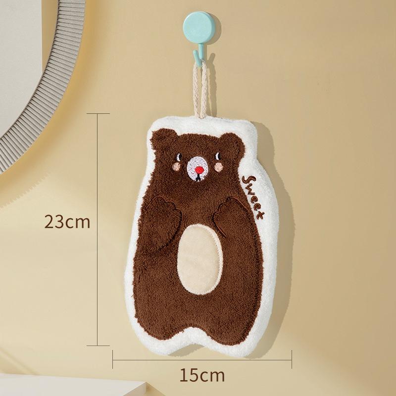 Cute Christmas Tree Hand Towel Thickened Hanging Design Handkerchief Towel Kitchen Rag Small Square Towel 26x19cm Rag