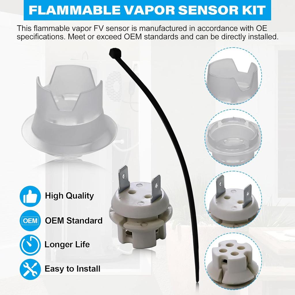 SP20172 Water Heater Flammable Vapor FV Sensor Assembly Kit, Compatible with Rheem Ruud and Richmond FVIR Water Heaters, Comes with AP13447-3 FV