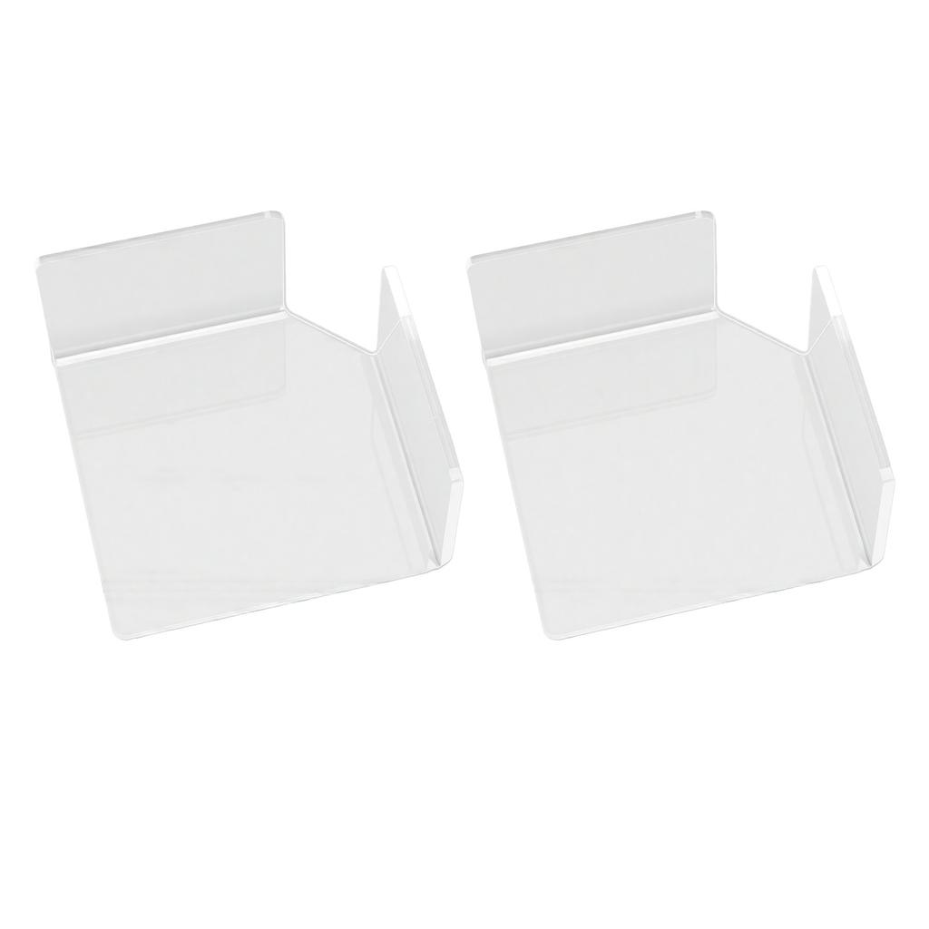 2pcs Acrylic Floating Wall Shelves with Adhesive Tape for Security Cameras Baby Monitors Speakers