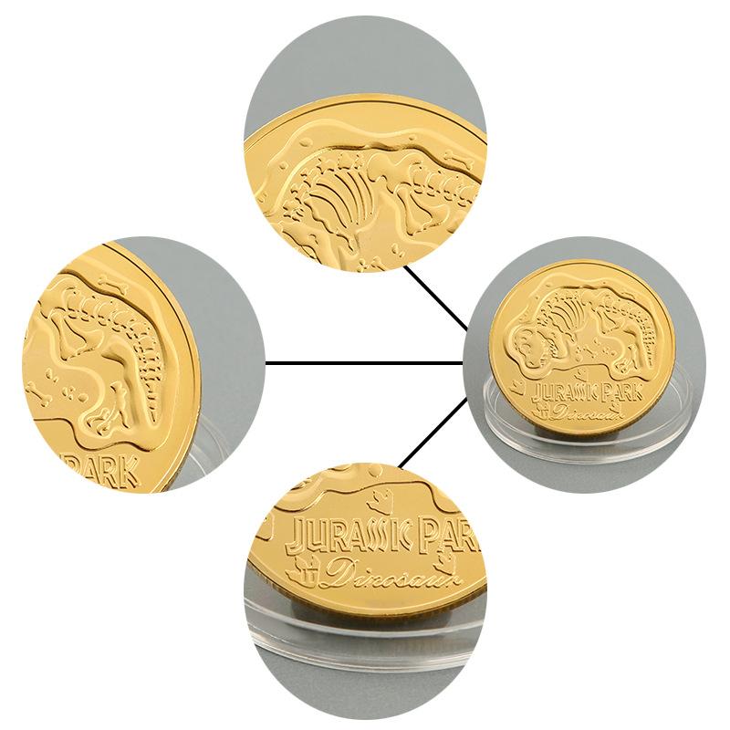 Souvenir Coin Jurassic Park Dinosaurs Commemorative Coin Medallion Badges Coin