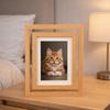 Durable Pet Memorial Frame Wooden Pet Photo Frame Rotating Photo Frame  Living Room Decor