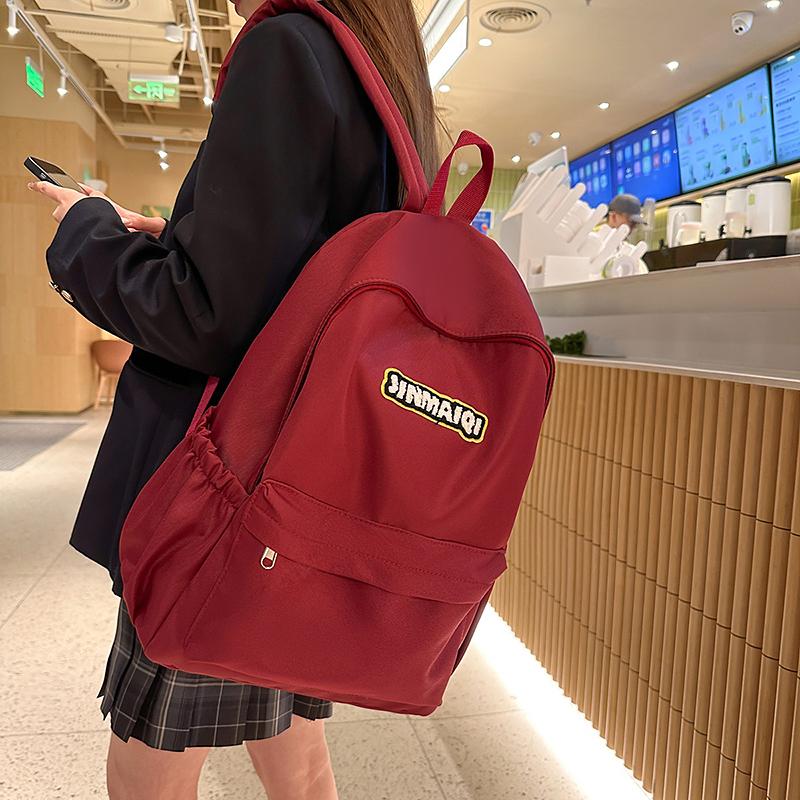 Letter Backpack Women's Lightweight Backpack Student Small Schoolbag