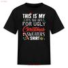 HOT This Is Too Ugly Christmas Sweaters T Shirt Kids Vintage Washed Stretched Versatile Fashion Slightly Comfortable