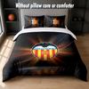 Valencia FC Design Bed Bedding Set 1 Duvet Cover + 2 Pillowcases Soft Breathable Household Bed Linens