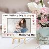 First Mother's Day Picture Frame, Wooden Photo Frame Gift for New Mom, Mommy & Me Gifts, New Born Baby Pregnant Mom Nursery Decor (4x6-Horizontal)