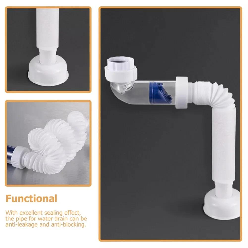 Flexibilní dřez Deodorant odtokové potrubí Hadice proti zápachu Umyvadlo Kanalizační odtokové potrubí Příslušenství 41,50 x 10,15 x 3,65 cm