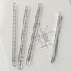 0-15cm Three-sided Straight Ruler Transparent Acrylic Ruler Math Drawing Tool for Engineer Artist Designer Architect