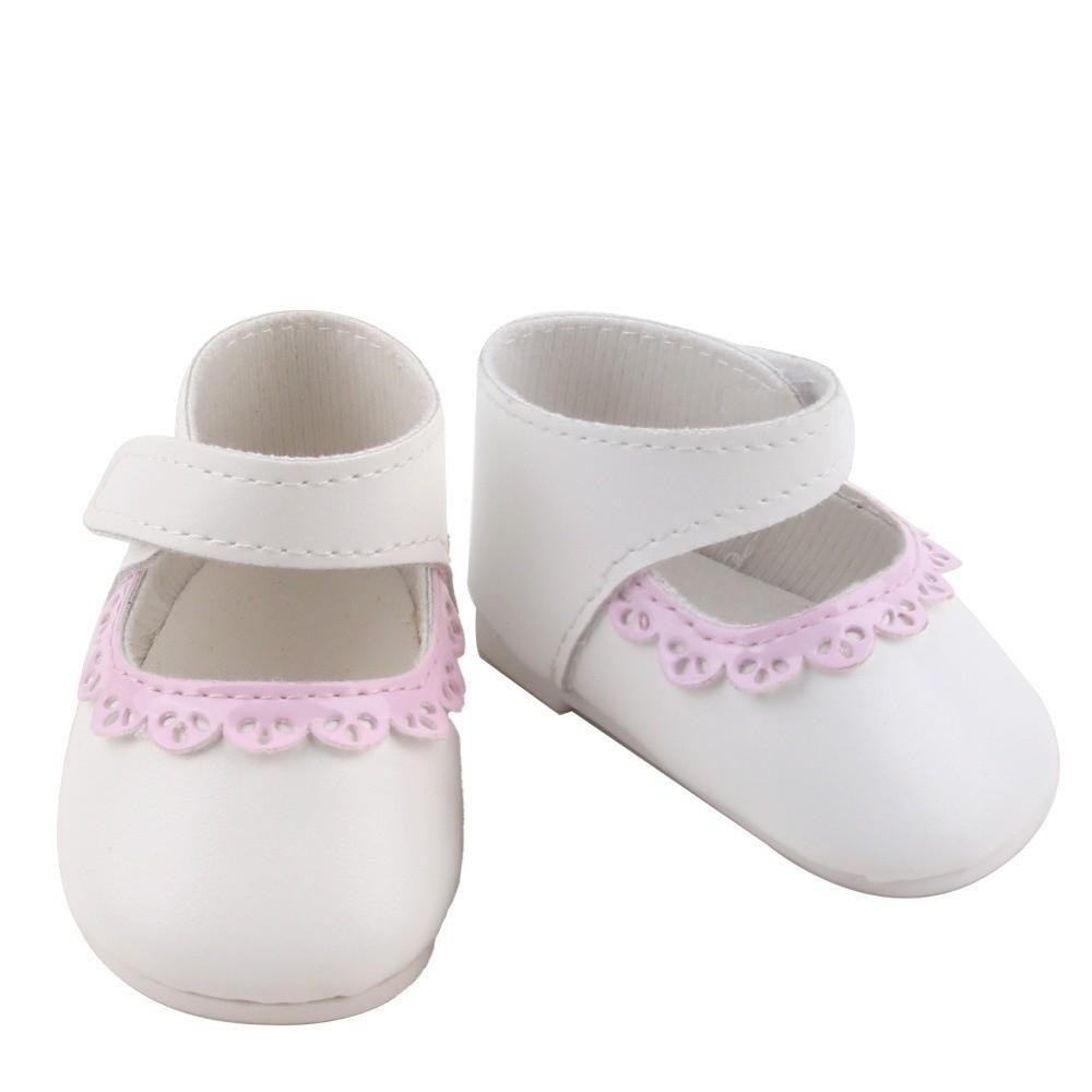 Pu Leather Doll Shoes 8cm Size Mini Gossip Shoes Baby Shoes Reborn Doll Shoes  Girl Dolls