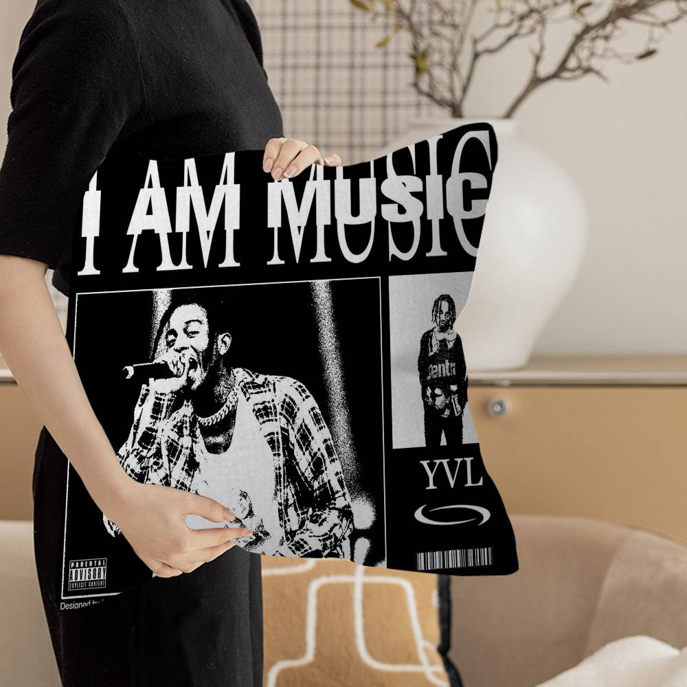 

O-Opium Rap Playboi Carti Cushion Cover Pillow Cover Decor Pillowcase Printed Cushion Case for Couch 12x12Inch