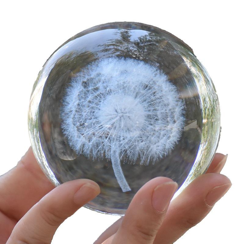 Four-Leaf Clover Glass Crystal Ball Ornament - Friendship Home Decor & Gift for Birthdays