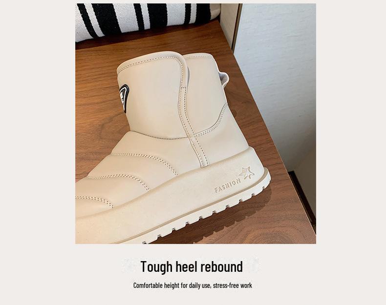 Women's 2024 Winter Velvet High-Top Snow Boots - Warm, Stylish Korean Casual Shoes (Model KT2822)