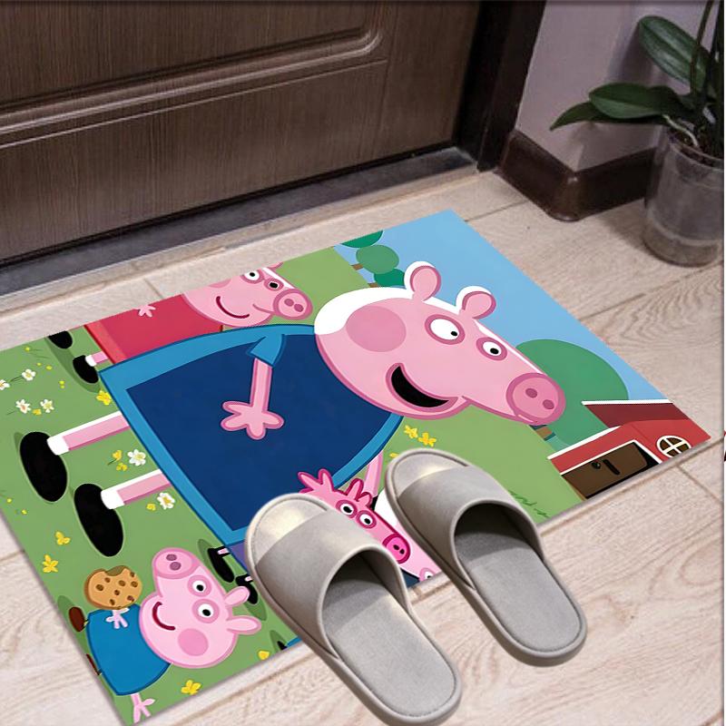 Peppa Pig Pattern Rug, Indoor/Outdoor Mat, for Picnic, Gameroom, Bedroom, Office, Living Room, Home Decor Carpet, Birthday Gift