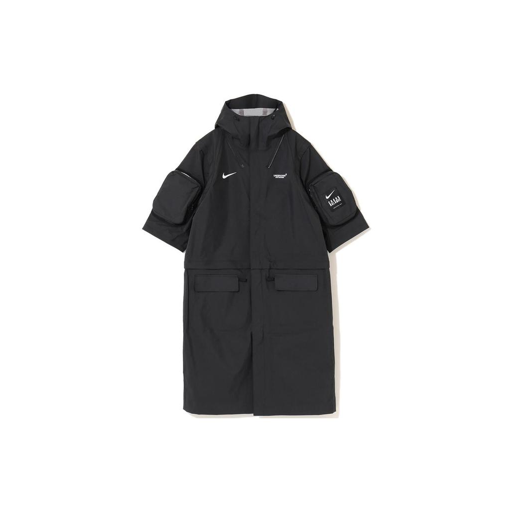 Nike X UNDERCOVER Windbreaker Jackets Men's Black Hooded Moderate Triple-Layer NUZ4301