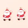 10pcs 15x22mm Cartoon Christmas Charms Enamel Santas Claus Charms Pendants for Jewelry Making DIY Necklace Earrings Accessories