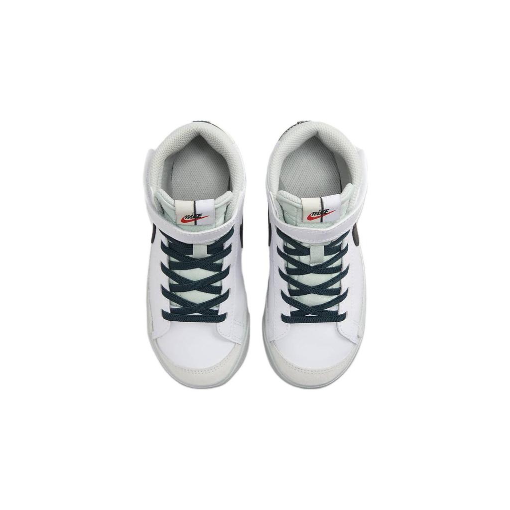 Nike Blazer 77 SE (PS) Non-Slip Durable Mid-Top Kids Skate Shoes Kids Skate Shoes White Green FN6938-101