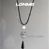 Elegant Zen Chinese-Style Ping An Buckle Necklace for Women: High-End, Versatile, Ancient-Inspired Collarbone Jewelry