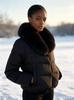 European and American winter new women's short fashion warm down cotton clothes small foreign style imitation fox fur collar jacket