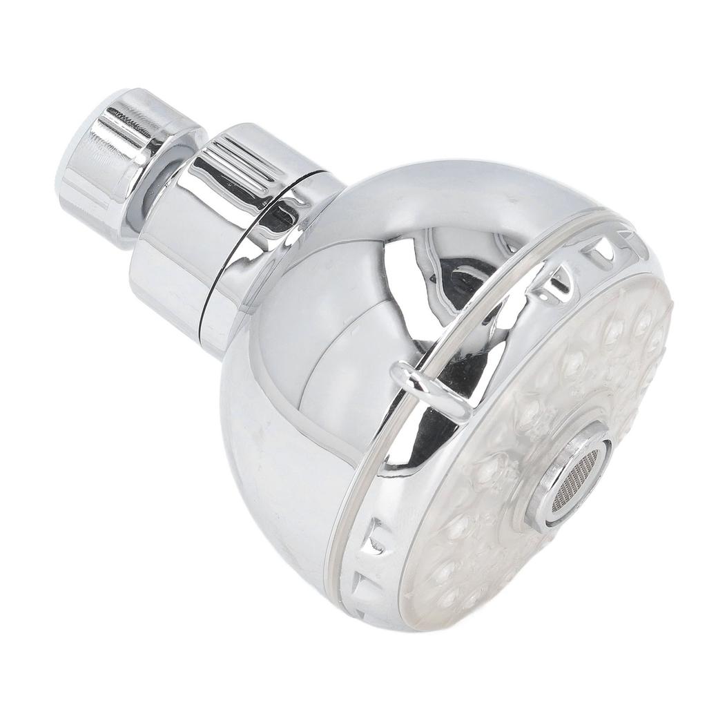 G1/2 Male Thread Shower Head Temperature Controlled 3 Color Changing Rainfall LED Fixed Shower Head