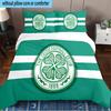 3PCS Celtic Football Club Crest Printed Bedding Set, Includes A Duvet Cover and Two Pillowcases for Bedroom, Suitable for All Seasons