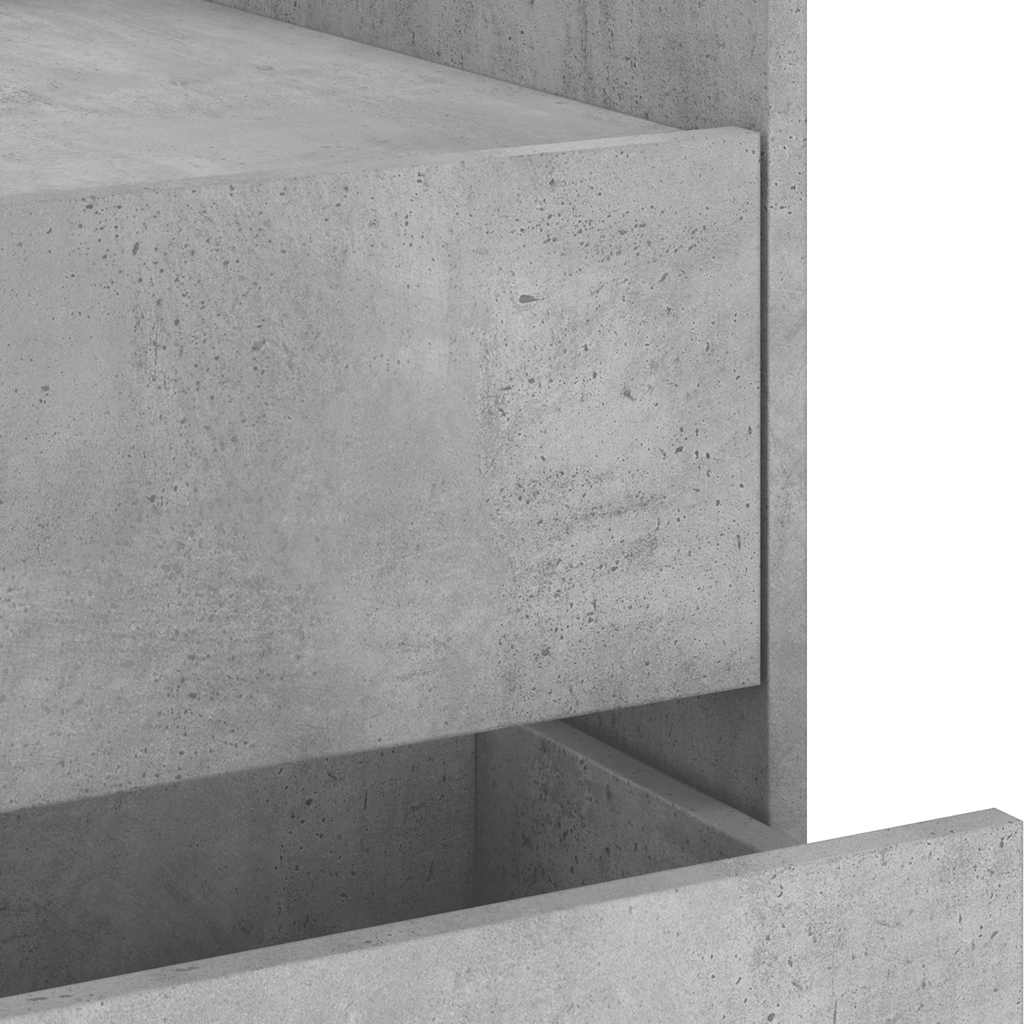 Nightstand Concrete Gray 45 x 50 x 50 cm Particleboard