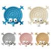 Hand-Crocheted Fun Squirrel Coasters Cute Knitted Cotton Drink Mats Heat-Resistant & Absorbent Insulated Coffee Cup Mats Charming Desk Decor Novelty