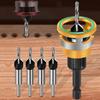 Limit Countersink Drill Bit Set Hole Punch Deep Adjustable Countersunk Drill Bit Shank Wood Countersink Drill Bit