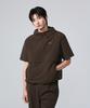 DISCOVERY EXPEDITION Uni Freshvent Lightweight Woven Training Short Sleeve Hooded Anorak (Brown)