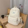 Zaino con Ricamo a Fiocco Pizzo di Nylon Borsa Scolastica per Studenti