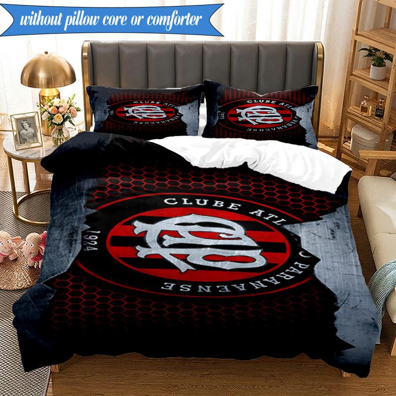 3PCS Athletico Football Club Printed Soft Bedding Set,Including 1pc Duvet Cover And 2pcs Pillowcases Perfect for Bedroom, Dormitory, Fan Gift