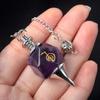 Amethyst Semi-precious Stone Pendulum Lapis Energy Pendulum New Chakra Pendulum