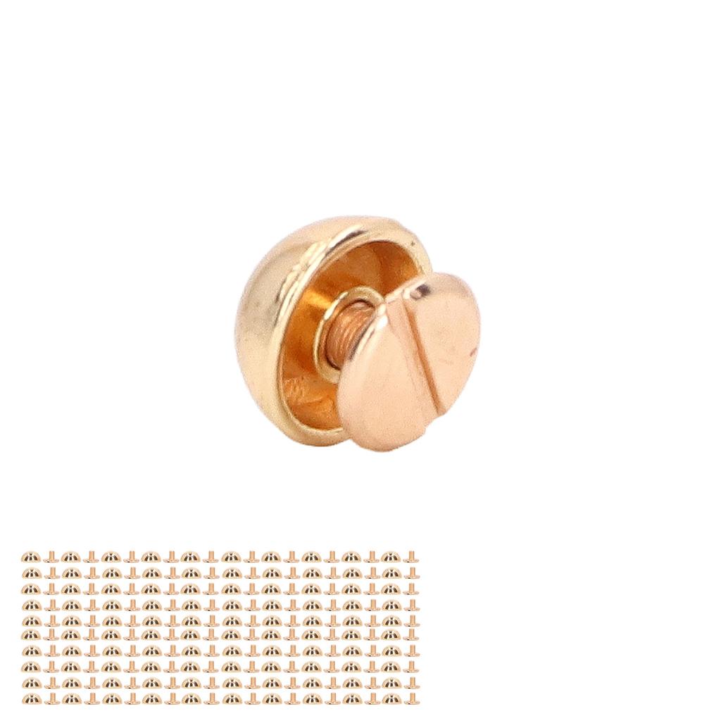 8mm 100 Sets Leather Rivets Kit Round Mushroom Shape Electroplating Decorative Rivets Tubular Metal Studs for DIY Craft