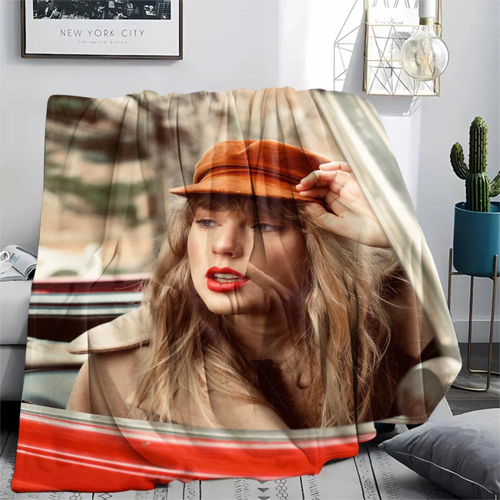 1 Stück Taylor Print Flanelldecke, Hohe Qualität, Für alle Jahreszeiten, Heimdekoration, Wärme und Komfort, Perfekt für Weihnachtsgeschenke