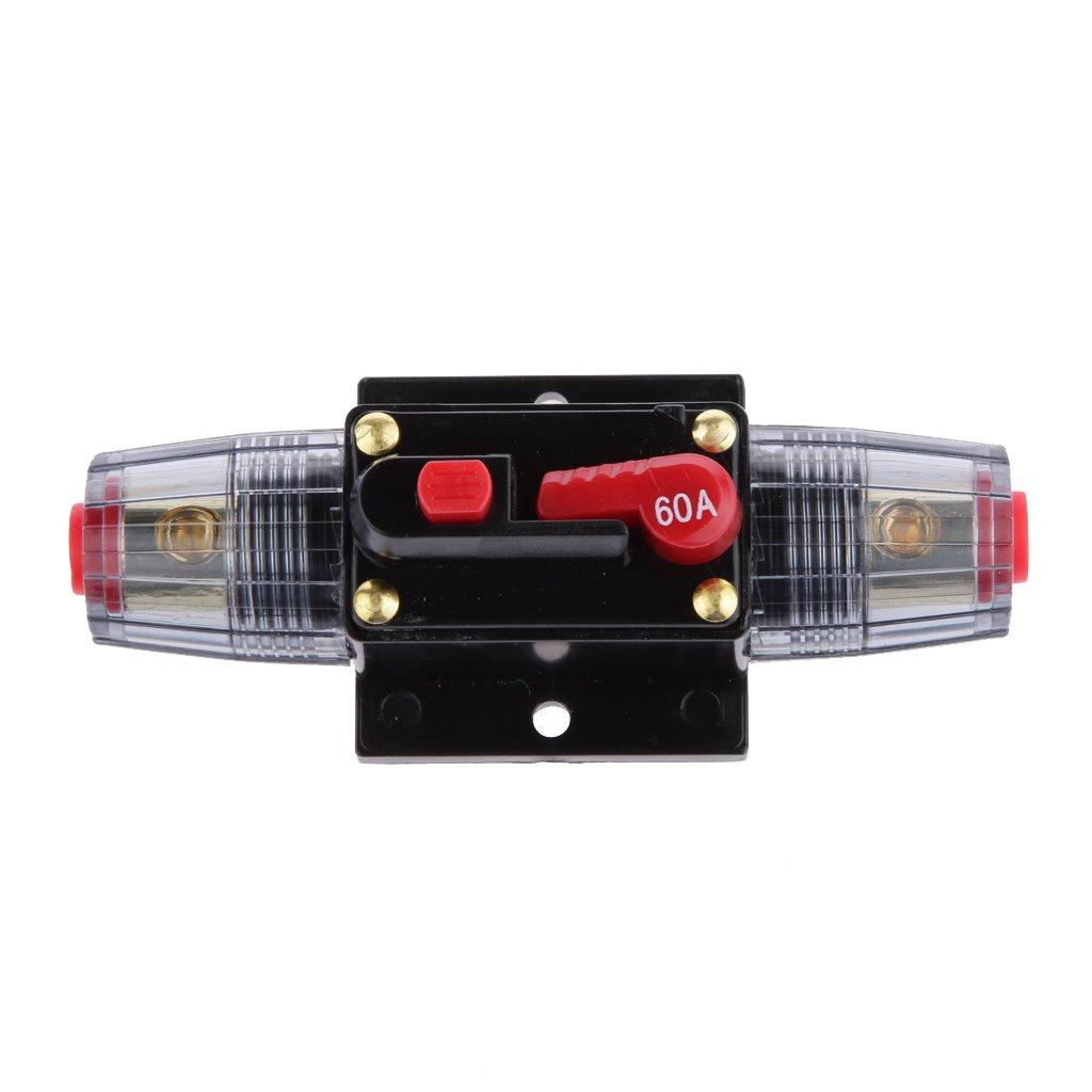 GUOOL Auto Car -24V Automatic Circuit Breaker, High Current /40/50/60A, Selectable Bike/Car Parts, Fuse Holder, 60A