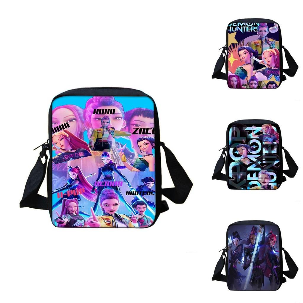 Borsa a tracolla Kpop Demon Hunters con design stampato per studenti delle scuole medie