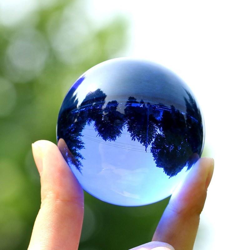 Crystal Gifts Home Decor Ball Centerpiece 6cm Colorful K9 Blue Color Crystal Ball