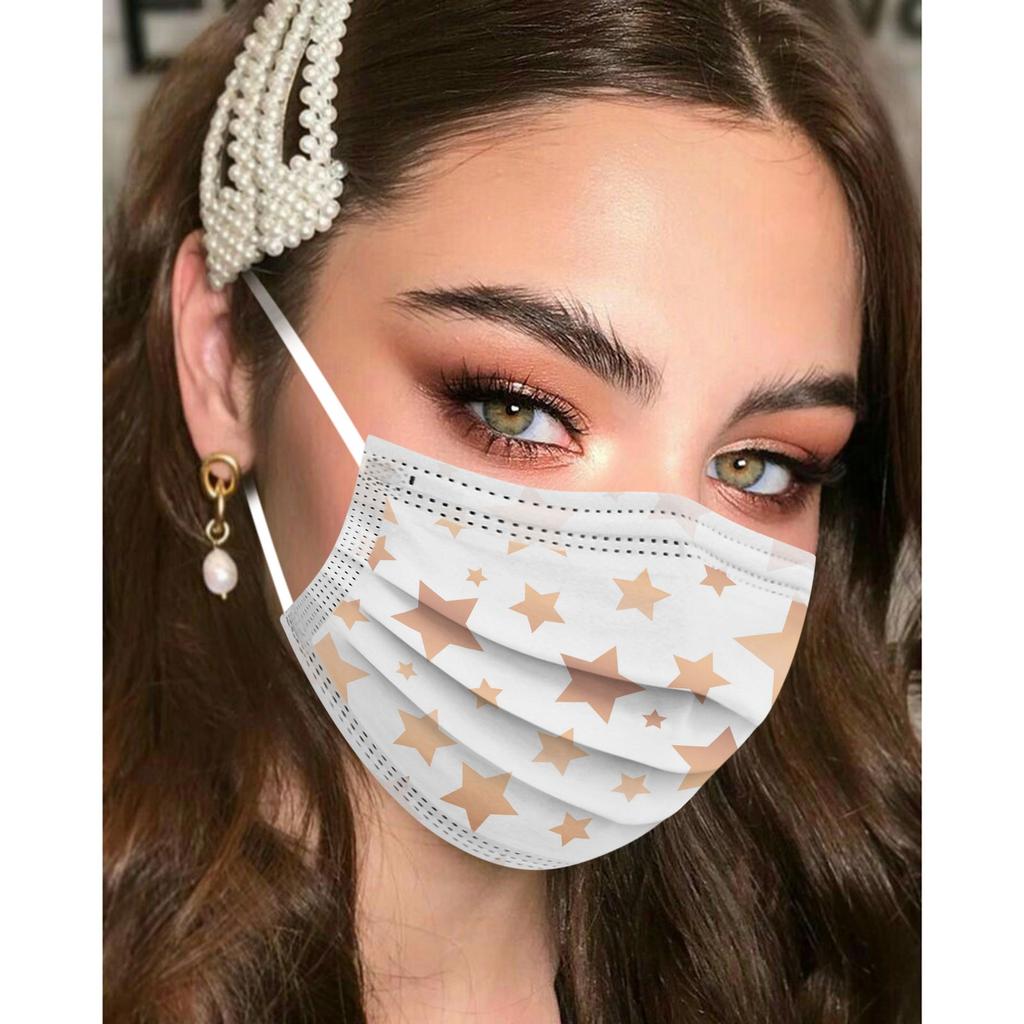 Maska Jednorázová obličejová maska Průmyslová 3vrstvá maska s ušními smyčkami