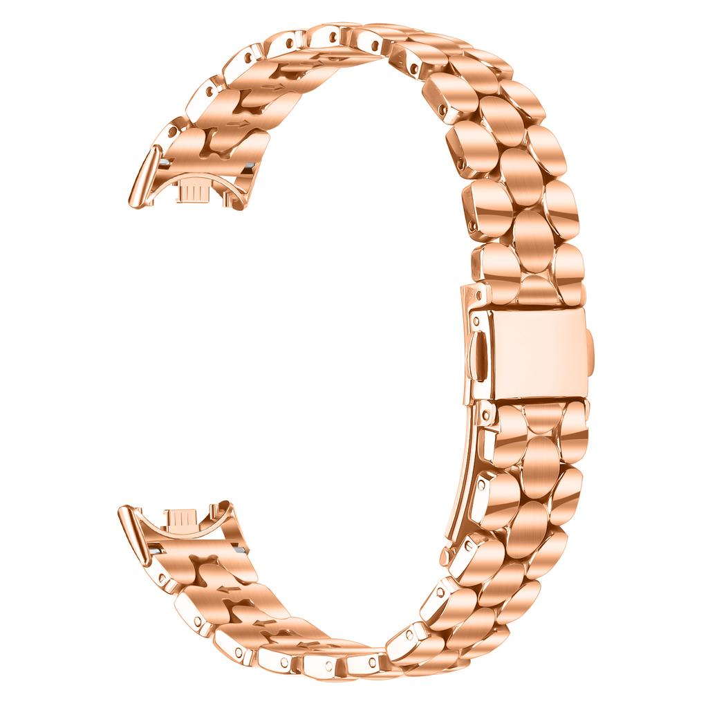 Metalen Horlogeband voor Xiaomi Smart Band 10/9/8 Parel-Vormig Roestvrij Staal Galvaniseren Polsband