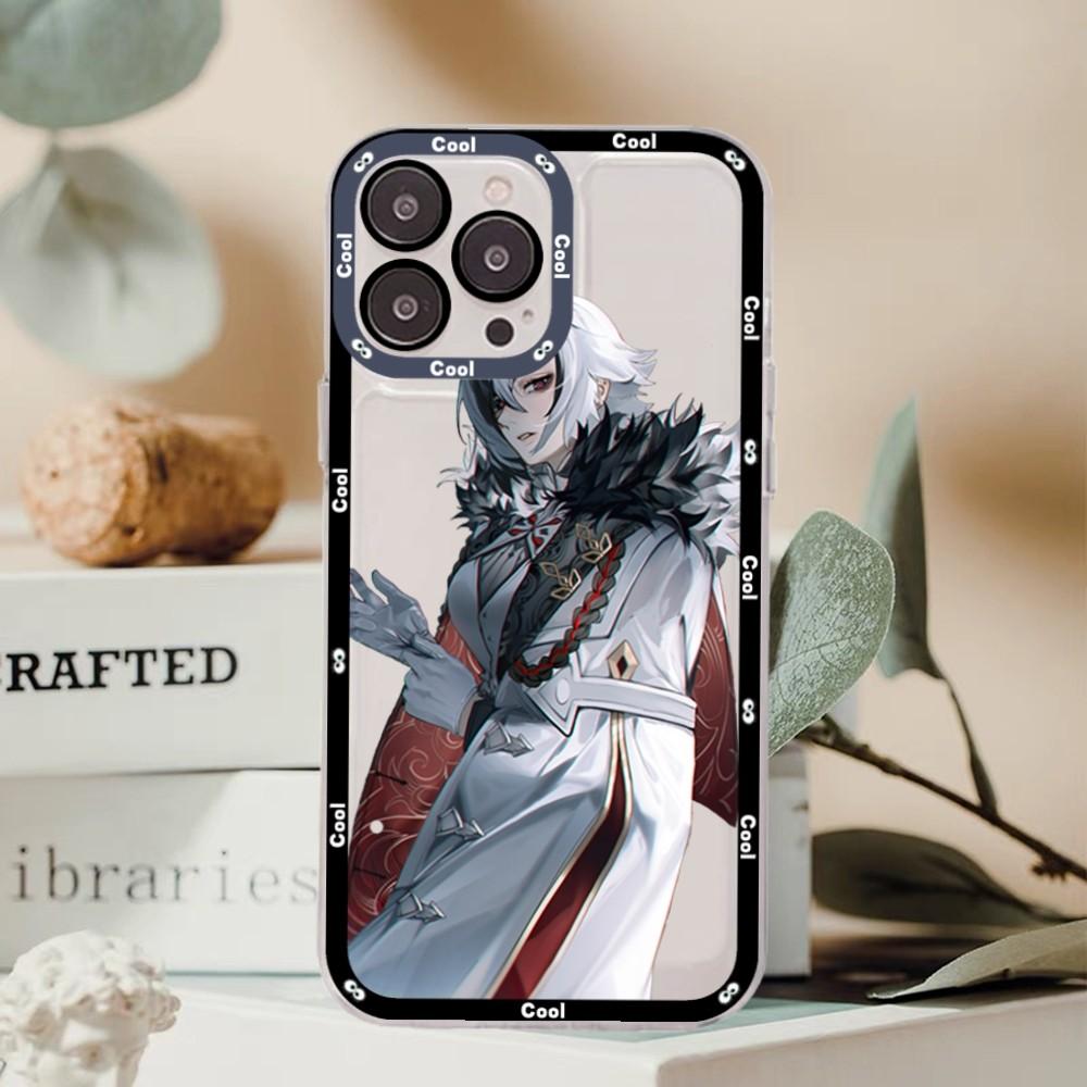 Genshin Impact arlecchino Phone Case For iPhone 15 11 12 13 14 Mini Pro Max XR X XS TPU Clear Case