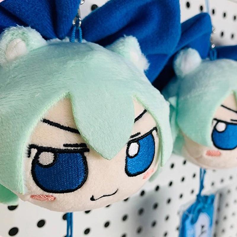 Anime Touhou Project Cirno Plush Toy Soft Pendant Cat Ear Stuffed Doll Praying for Blessings Guarding Wise Backpack Bag Keychian