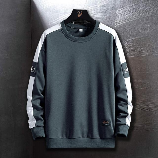 

Мужская одежда Весенние толстовки Хип-хоп Боковые полосатые толстовки Мужская уличная одежда Хип-хоп одежда Длинные рукава рубашки Тренд L серый