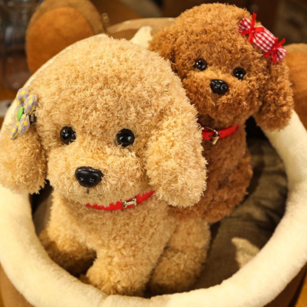 Puppy Dolls Plush Dog Toy Realistic Stuffed Poodle Doll Creative Simulation Dog Plush  Boys Girls