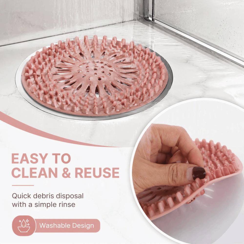 4 PCS TPR Shower Drain Cover Pink Green Bathtub Drain Cover Floor Drain Strainer Floor Drain