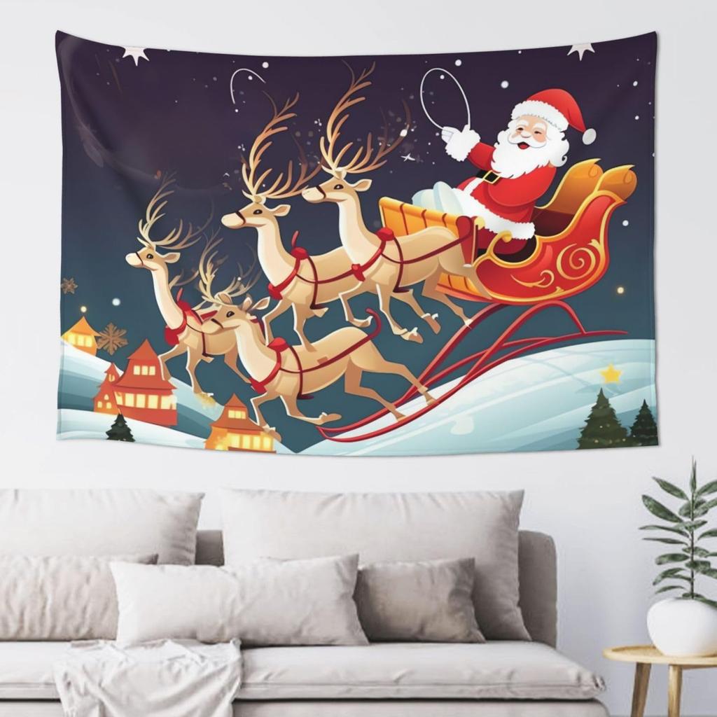 Christmas Tree Winter Santa Claus Wall Hanging Tapestry Christmas Wall Hanging Tree Wall Hanging Gorgeous Christmas Tree Fireplace Gifts