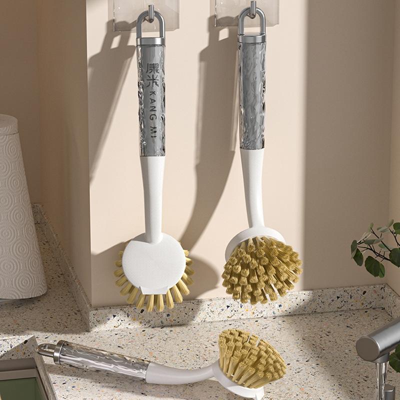 Light Luxury Long-handled Pot Brusha Household Kitchen Pot Brush Stove and Dishwashing Brush