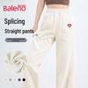 Baleno Women's Spliced Straight-Leg Casual Pants