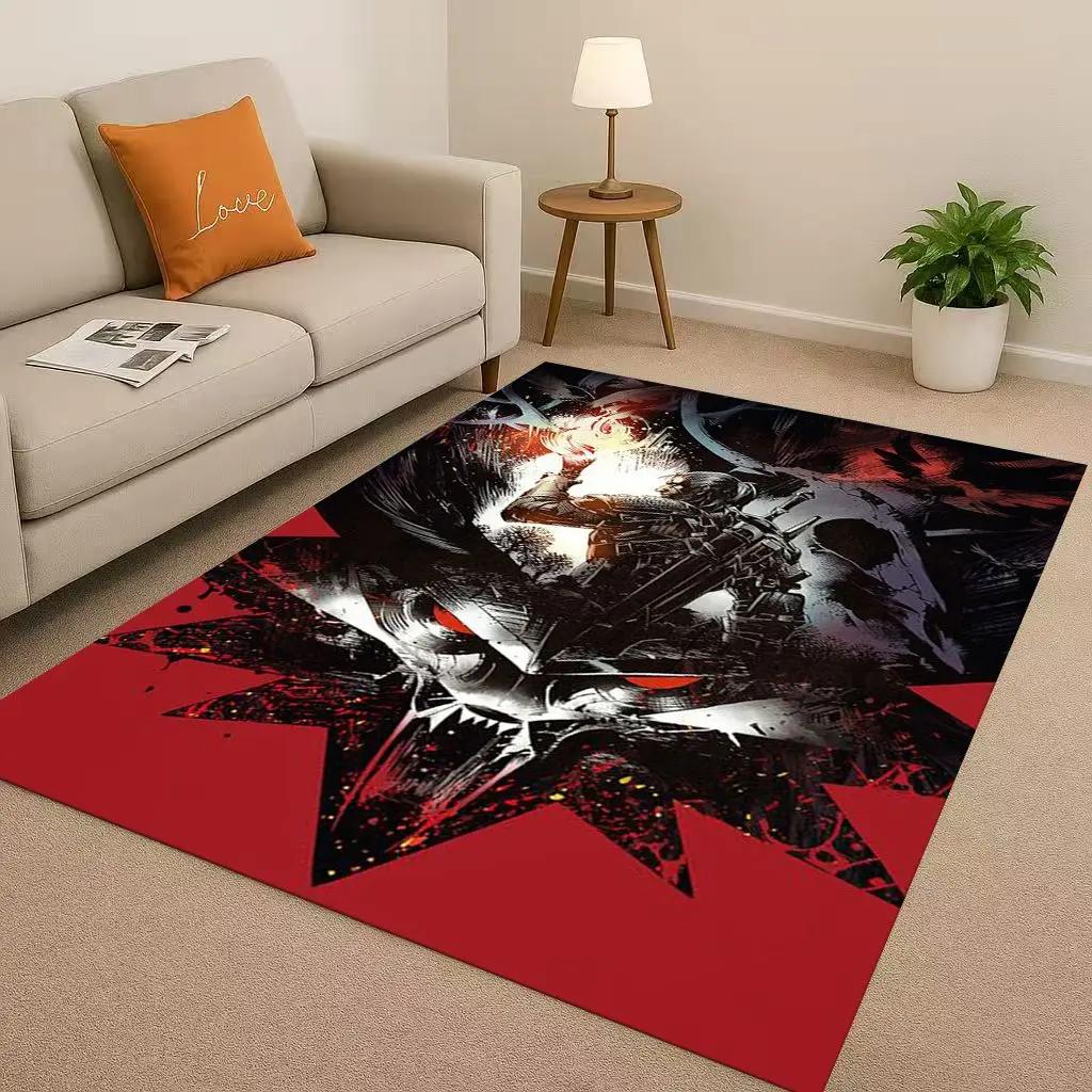 HD The W-Witcher Game Geralt Gamer Cartoon Living Room Non-Slip Area Rug Carpet For Bedroom Playroom Sofa,Home Doormat Kid Gift