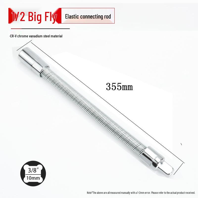 Flexible Socket Extension Bars: Power, Large, Medium, Small Fly Bars, Quick Ratchet Wrench Extensions.